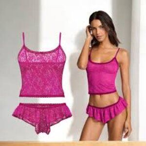 Victoria's Secret Lacie Cami & Flutter Short Set Size S
